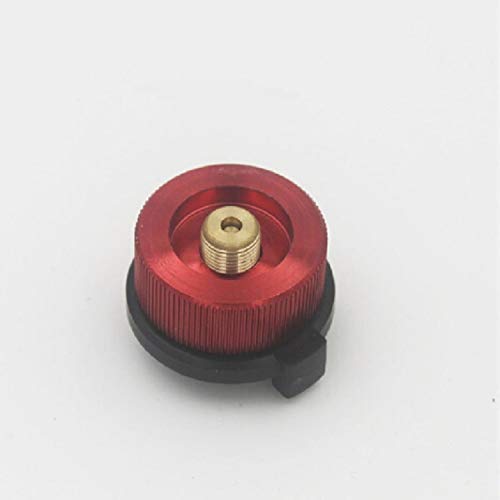 Qiuge 2 PCS al aire libre que acampa yendo Estufa de apagado automático del quemador de gas Adaptador Adaptador de Split tipo de horno convertidor Conector de cartucho del tanque del cilindro (oro) Qi