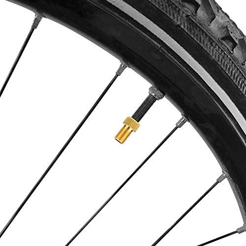 QKURT 4pcs Presta a Schrader Adaptador de válvula de Bicicleta, aleación de Aluminio Adaptador convertidor de válvula de Bicicleta