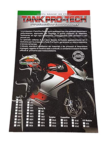 Quattroerre 18028 - Protección para depósito de moto Sport 3D, negro