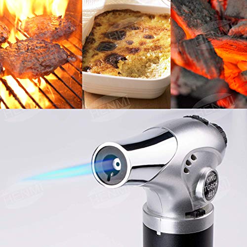 Quemador HENMI Flambé quemador de gas butano para la estufa de la cocina Hogar Antorcha de cocina con pelador de cerámica para bricolaje, postres, soldadura, camping (el butano no está incluido)