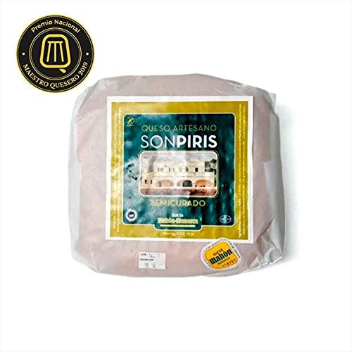 Queso Mahón / Menorca Semicurado D.O.P. Son Piris (SEMICURADO, 1/2 MEDIA PIEZA 1,5 Kg aprox.)