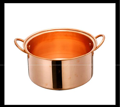 QXX Cazuela de Sopa Olla Hecha a Mano Sopa de Cobre Olla estofado Estufa de Gas profundizar Olla de Cobre Grueso Olla de Cobre estofado Olla de Cobre día de la Madre Regalo del día del Padre Regalo