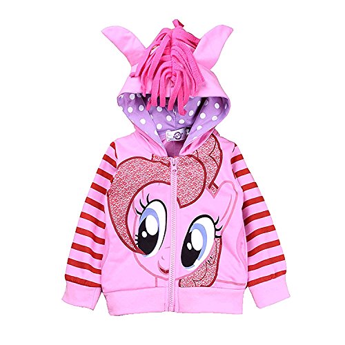 Rainbow Dash Sudadera con capucha para niña Rosa rosa 130 cm(5-6 años)