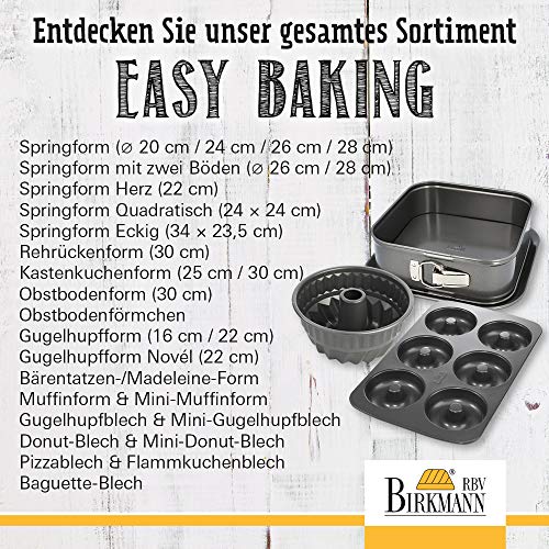 RBV Birkmann Easy Baking - Molde para horno, silicona, Granita, lila, rosa., Ø 22 cm