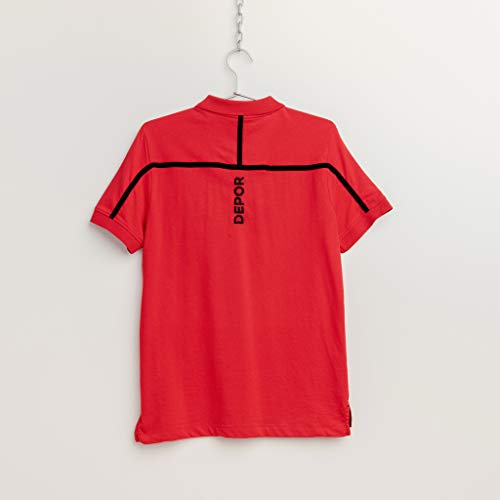 RC Deportivo Temporada 2018/19 Paseo, Polo, Unisex, Rojo, L