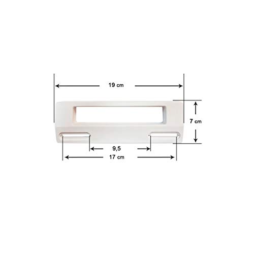 Recamania Tirador Blanco Puerta Frigorífico Universal 19x7 cm (Distancia Entre Agujeros 9,5 a 17 cm)