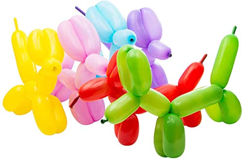 Remebe Globo Largo con Bomba, 200 Pcs Globos Largo de Látex Decoración de Fiesta Boda Cumpleaños Navidad Globo, DIY Largo Forma Globos, Globos de Látex Decoración para Matrimonio Fiesta Globo + Bomba