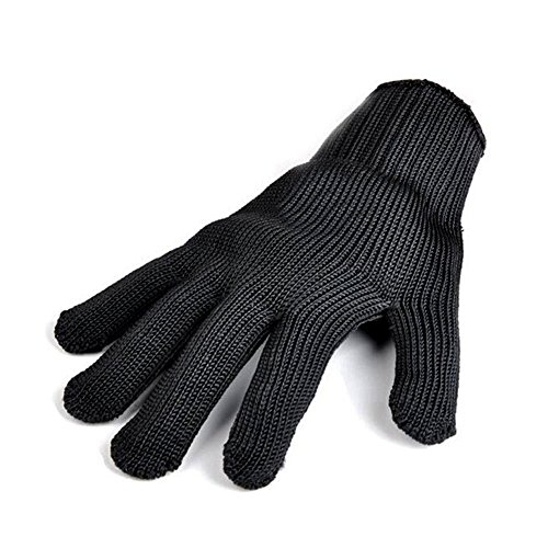 Remylady® - Guantes de protección gruesos profesionales para barbacoa, horno y cocina al aire libre. Protegen del calor. Color negro, Negro - 1 pieza