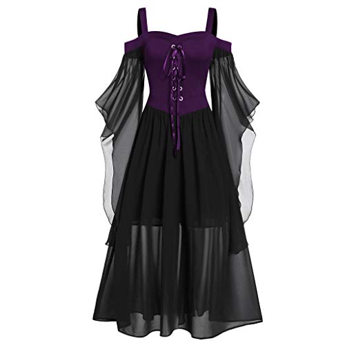 Reooly Grandes Medievales Medievales Mujer Disfraces Halloween Talla Grande para Disfraces Princesas Mujer Tallas Grandes Disfraz Bruja Halloween de Disfraz Esqueleto Mujer Halloween