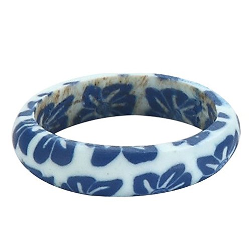 Resina de Fimo Floral azul anillo Fimo, de diferentes tamaños