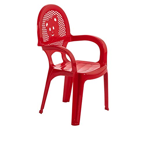 Resol niños Niños del jardín al aire libre silla de plástico - Red - Childs Muebles (1 silla)