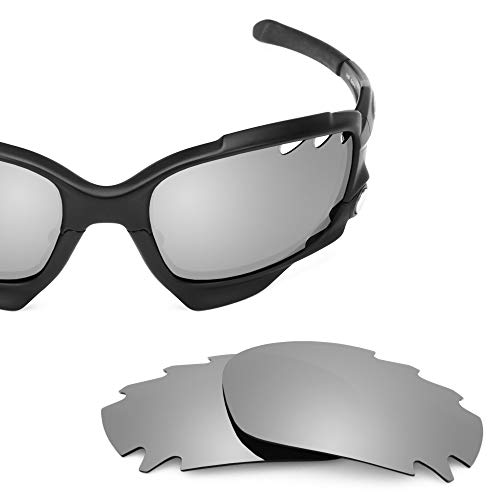 Revant Lentes de Repuesto Oakley Racing Jacket Vented (Ajuste Asiático), Polarizados, Titanio MirrorShield