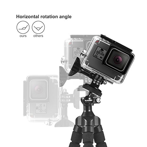 Rhodesy RT-01 Flexible Style Grandes Pulpo Portátil del Soporte del Trípode con Clip Universal para Cualquier Batería de Teléfono GoPro Hero 6 Hero 5 Cámara Xiaomi Yi Acción Cámara