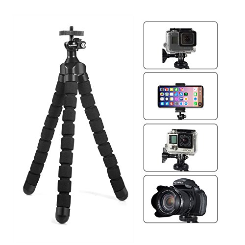 Rhodesy RT-01 Flexible Style Grandes Pulpo Portátil del Soporte del Trípode con Clip Universal para Cualquier Batería de Teléfono GoPro Hero 6 Hero 5 Cámara Xiaomi Yi Acción Cámara