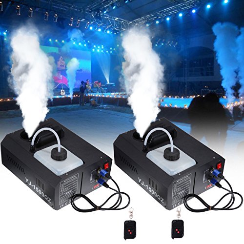 Ridgeyard 2 X DMX Maquina de Humo 1500W máquina de la niebla 2L con mando a distancia para Stage boda disco DJ bar Party spray hasta 5m