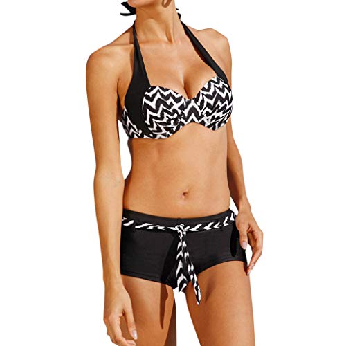 riou Bikini Conjuntos de Mujeres Tankini Dos Piezas con Pantalones Cortos de Surf de niño Traje de baño Acolchadas Sexy Cómodo Bohemia Playa al Aire Libre Brasileña Bikinis Mujer