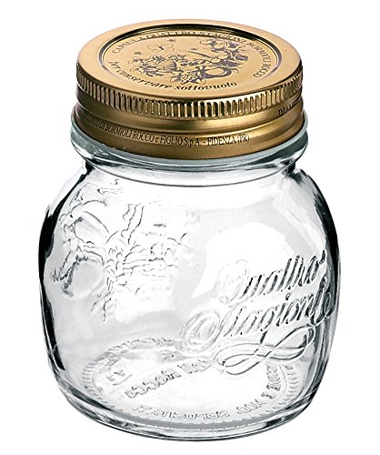 Rocco Bormioli Quattro Stagioni 8 1/2 Ounce Canning Jar, Set of 12 by Bormioli Rocco, Aluminio