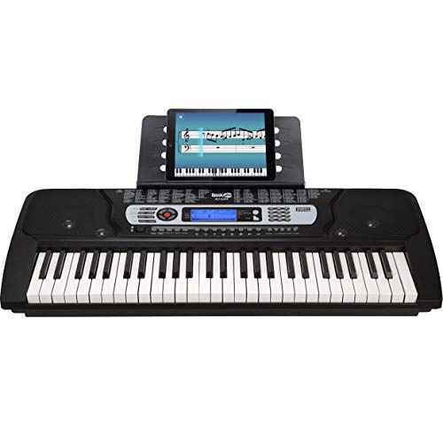 RockJam RJ654 - Teclado Electrónico Portátil de 54 Teclas con Pantalla LCD Interactiva e Incluye la Aplicación de Enseñanza Piano Maestro con 30 canciones