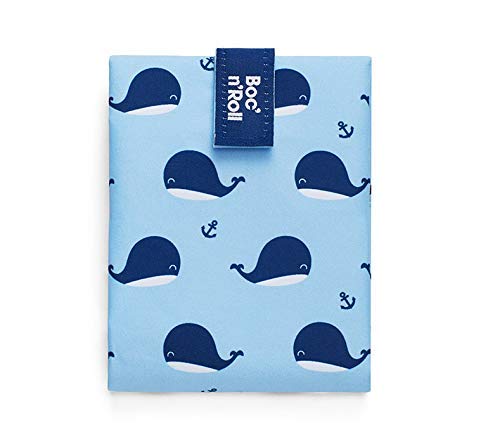 Roll'eat - Boc'n'Roll Animals Whales - Bolsa Merienda Porta Bocadillos Ecológica y Reutilizable sin BPA