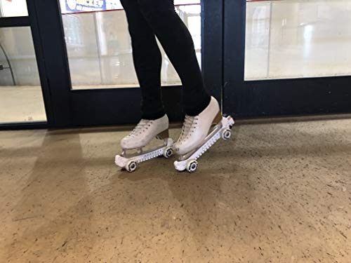 Rollergard - Protector de cuchillas con ruedas para patinaje artístico sobre hielo, color blanco