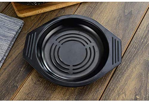 RONGJJ Cazuela, Ollas De Arcilla para Cocinar Cazuela De Arcilla Cazuela Caliente para Bibimbap Y Sopa, Comida Coreana, Promueve La Salud De Usted Y Su Familia, Black, 0.84Quart