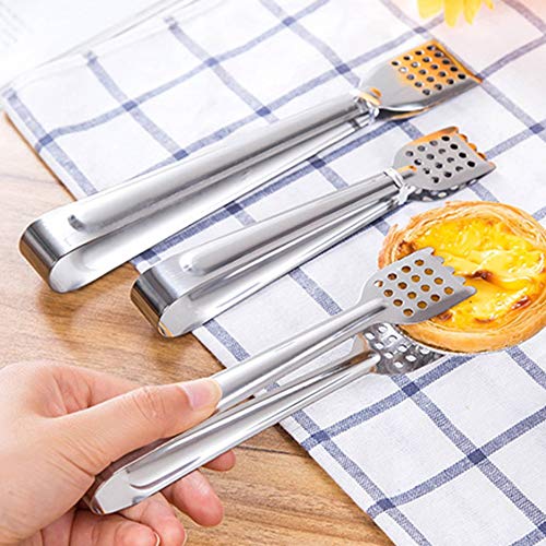 RoxTop Herramientas Clip Alimentos para Hornear Pan de Clip Filete de pastelería Pinza multifunción Cocina Pinzas Carne Hornear Pan Plata