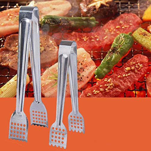 RoxTop Herramientas Clip Alimentos para Hornear Pan de Clip Filete de pastelería Pinza multifunción Cocina Pinzas Carne Hornear Pan Plata