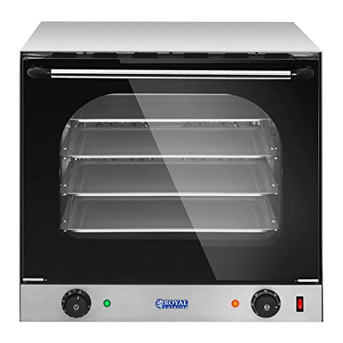 Royal Catering Horno De Convección Con Temporizador RCCO-2.0 (Incluye 4 Bandejas, Potencia De 2400 Watt, Temperatura Entre 0 Y 300 °C)