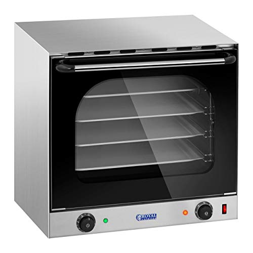 Royal Catering Horno De Convección Con Temporizador RCCO-2.0 (Incluye 4 Bandejas, Potencia De 2400 Watt, Temperatura Entre 0 Y 300 °C)