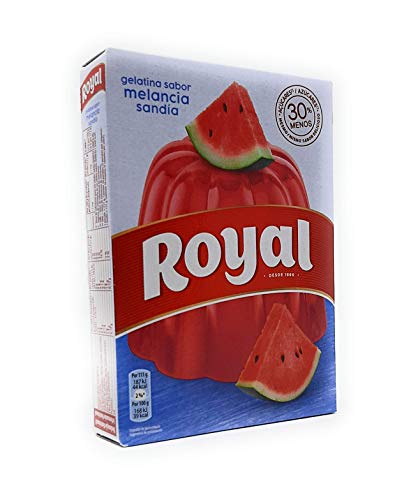 Royal, Gelatina en Polvo, Sabor Sandía, 30% Menos Azúcares, 114 g