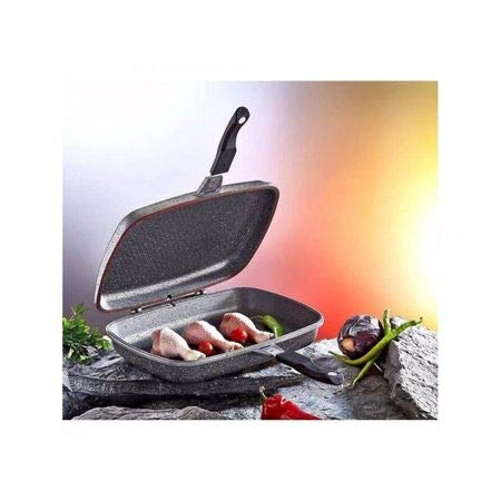 Royalty Line - Sartén doble de 34 cm – Horno, parrilla y olla en un único producto – 3 en 1