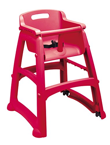 Rubbermaid Commercial Products R050837 Trona Infantil Silla Alta, 2 Puntos, 59.7 mm, 75.6 mm, Rojo