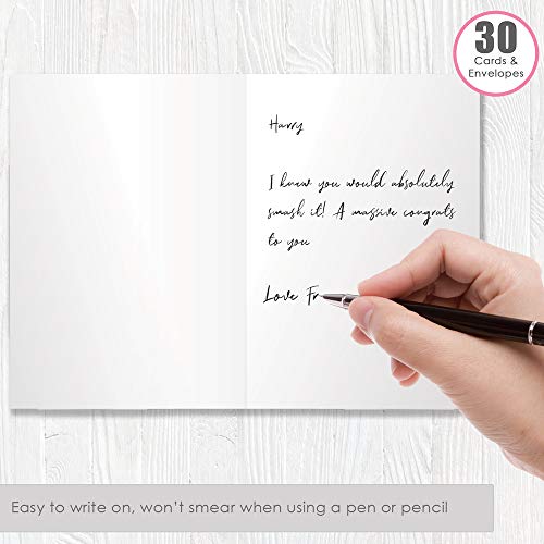 Ruby Ashley - Juego de 30 tarjetas de felicitación ecológicas para adultos y niños