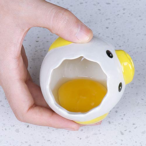 Rudxa Separador de Huevos, Separador de Yema de Huevo Diseño de Pollito de Dibujos Animados Lindo, Accesorios de Herramientas de Cocina para Hornear en la Cocina (Amarillo)