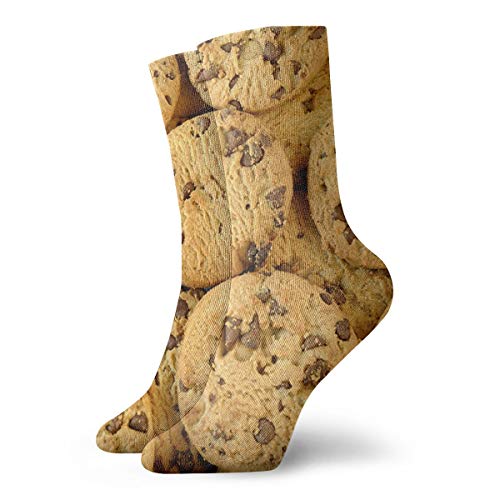 Ruin Chocolate Chip Cookie Calcetines Cortos cómodo Resistente al Desgaste Antideslizante Tanto para Hombres y Mujeres, poliéster, Blanco, Talla única