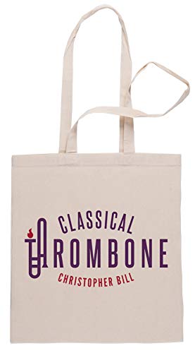 Rundi Classical Trombone Full Color Logo Bolsa De Compras Shopping Bag Beige