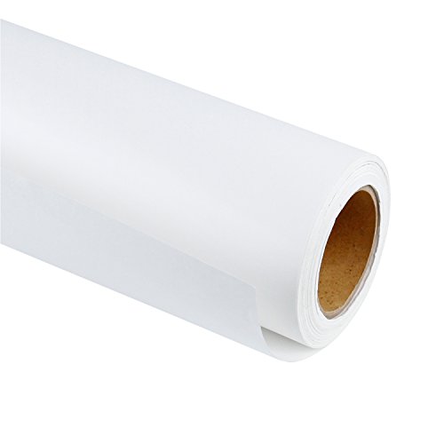 RUSPEPA Rollo De Papel Kraft Blanco - 44.5 Cm X 30 M - Papel Reciclado Para Manualidades, Arte, Envoltura De Regalos, Embalaje, Postal, Envío, Estiba Y Paquetes