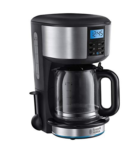 Russell Hobbs Buckingham - Cafetera de Goteo (Jarra Cafetera para 10 Tazas, 1000 W, Digital, Gris, Inox) - ref. 20680-56