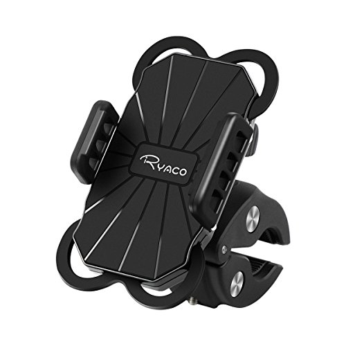 Ryaco Soporte de Móvil Deportiva para Bicicletas y Motos, Anti Vibración Soporte Móvil Bicicleta Universal con 360 Rotación para iPhone, Samsung Galaxy, LG, HTC, Motorola, GPS y Otros Dispositivos