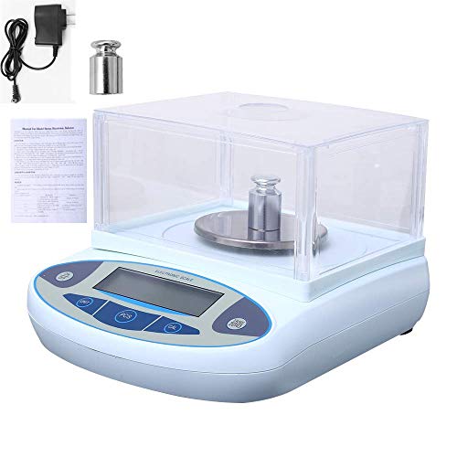 S SMAUTOP Balanzas analíticas de laboratorio, 500 g / 0.001 g Balanza analítica digital de laboratorio de alta precisión Básculas de joyería Balanza electrónica digital LCD