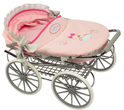 Saica Little Princess Coche de muñecas clásico, Altura hasta el Manillar de 78 cm, capazo con 57 cm de Largo (9298)