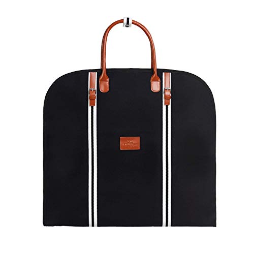 Saint Maniero Bolsa portatrajes I Funda de Viaje para Trajes I Funda Porta Trajes Transpirable I Porta Trajes Viaje I Garment Portatraje (Negro)