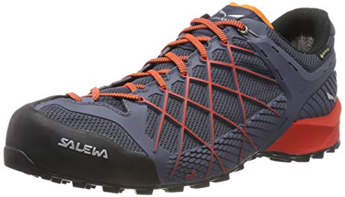 Salewa MS Wildfire Gore-Tex, Zapatos de Low Rise Senderismo para Hombre, Azul Ombre Blue Fluor Orange 3845, 40 EU