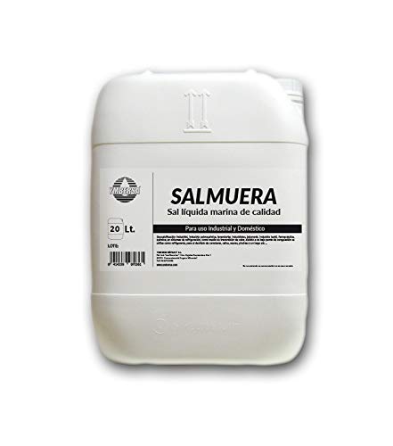 Salmuera - sal líquida para uso industrial y doméstico. Botella 20 Lt