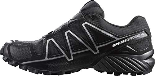 Salomon Speedcross 4 GTX, Zapatillas de Trail Running para Hombre, Negro (Black/Black/Silver Metallic-X), 41 1/3 EU