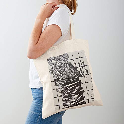 Saltandlaceintimates Pizza Kitchen Cooking Printmaking Box Whisk Steam Tote Cotton Very Bag | Bolsas de supermercado de lona Bolsas de mano con asas Bolsas de algodón duraderas