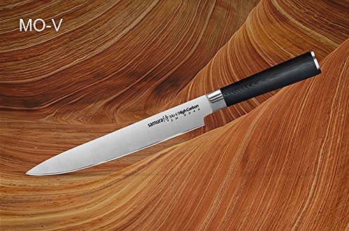 Samura MO-V - Cuchillo japonés profesional (230 mm) G-10 - Mango de dureza 59 HRC…