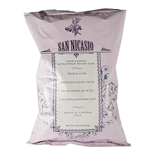 San Nicasio Patatas Fritas [Pack 14 x 150 g] en Aceite de Oliva Virgen Extra con Sal Rosa del Himalaya