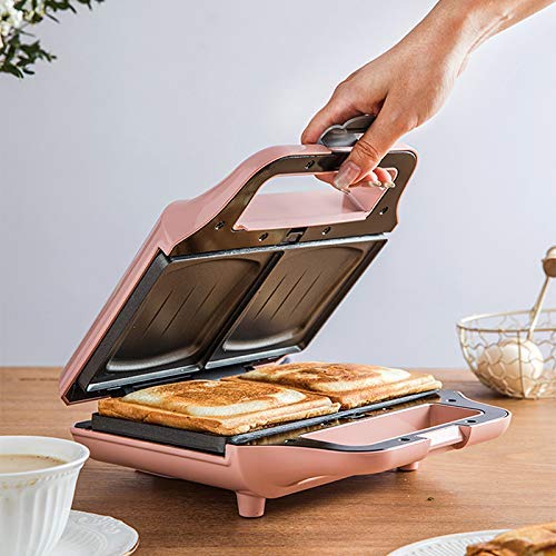 Sandwich Toastie Cafetera, Tostadora Sandwich, de tamaño completo profundo Relleno sandwichera con las placas no se pegue, Easy Clean - 640W HUERDAIIT