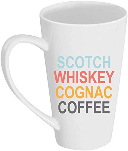 SanJIUCOM Taza de café con Leche con Whisky escocés y coñac de 17 oz